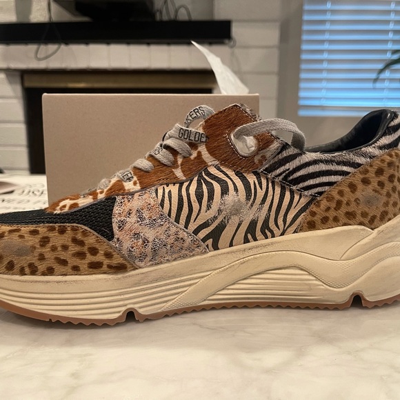 $695 Golden Goose Running Sole Sneakers in Animal-print Various Horsy EU 43 US10 - Picture 10 of 10